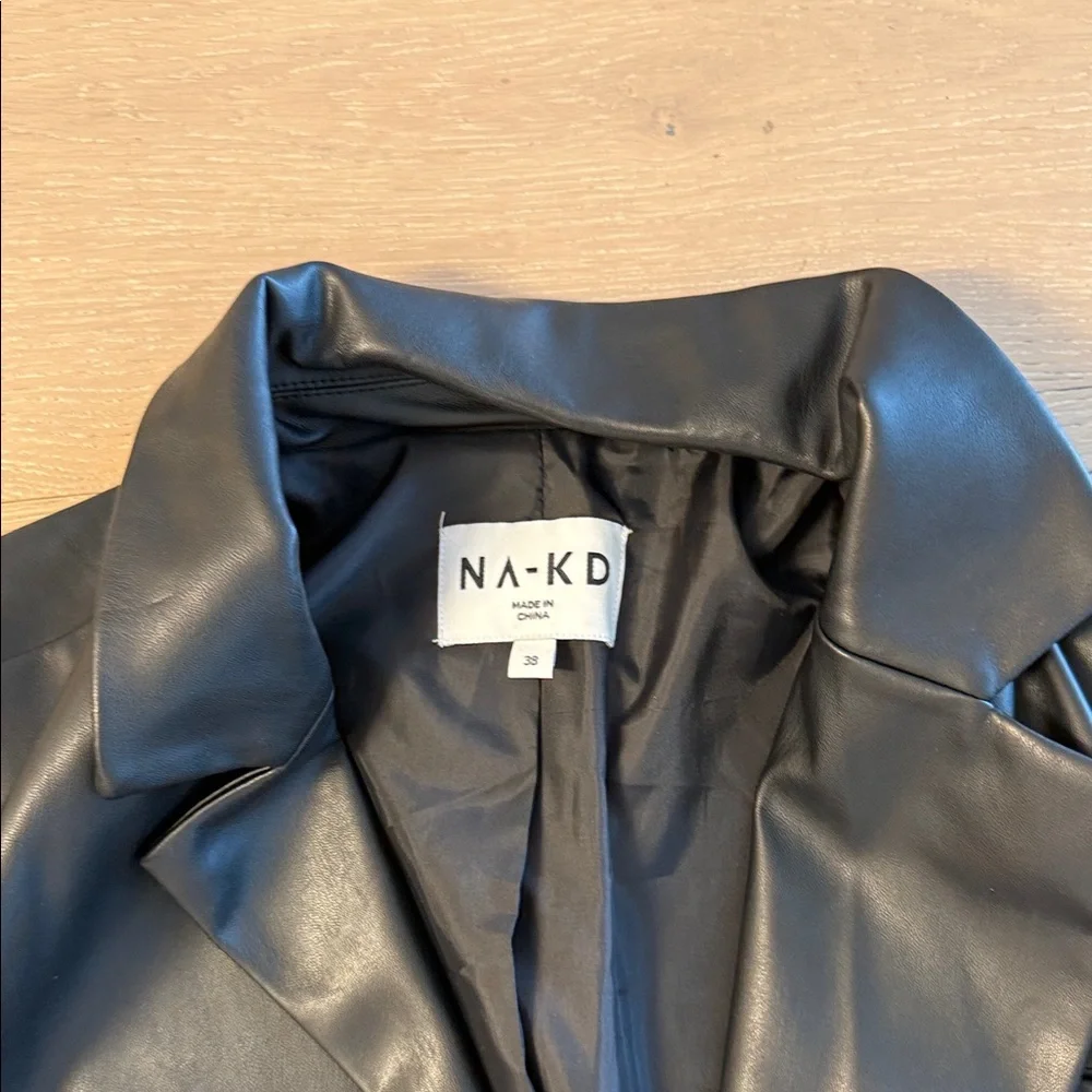 Nakd Black faux Leather blazer for women - Picture 2 of 4
